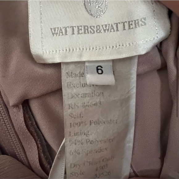 Watters & Watters Cameo (4503) Bridesmaid Dress in Mink Size 6 - Picture 4 of 15